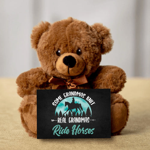 Real Grandmas Ride Horses Teddy Bear with Message Card - PRICE INCLUDES FREE SHIPPING