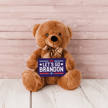 Load image into Gallery viewer, Let&#39;s Go Brandon Teddy Bear with Message Card, PRICE INCLUDES FREE SHIPPING, Stuffed Animal, Political