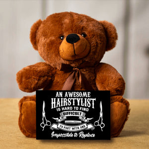 An Awesome Hairstylist Teddy Bear with Message Card, PRICE INCLUDES FREE SHIPPING