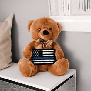 Blue Lives Matter Teddy Bear with Message Card, PRICE INCLUDES FREE SHIPPING