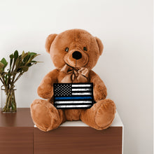 Load image into Gallery viewer, Blue Lives Matter Teddy Bear with Message Card, PRICE INCLUDES FREE SHIPPING