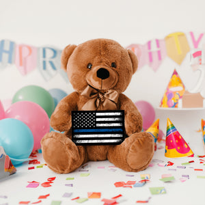 Blue Lives Matter Teddy Bear with Message Card, PRICE INCLUDES FREE SHIPPING