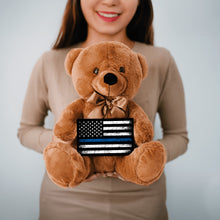 Load image into Gallery viewer, Blue Lives Matter Teddy Bear with Message Card, PRICE INCLUDES FREE SHIPPING