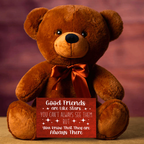 Good Friends Are Like Stars Teddy Bear with Message Card, PRICE INCLUDES FREE SHIPPING