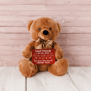 Good Friends Are Like Stars Teddy Bear with Message Card, PRICE INCLUDES FREE SHIPPING