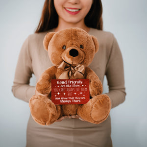 Good Friends Are Like Stars Teddy Bear with Message Card, PRICE INCLUDES FREE SHIPPING