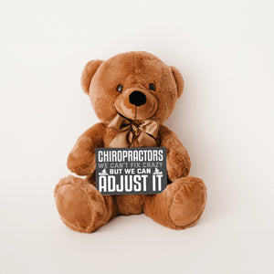 Chiropractors Can't Fix Stupid Teddy Bear with Message Card, PRICE INCLUDES FREE SHIPPING