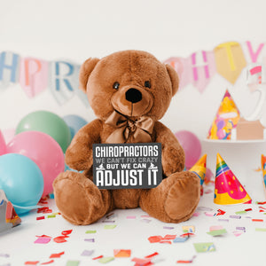 Chiropractors Can't Fix Stupid Teddy Bear with Message Card, PRICE INCLUDES FREE SHIPPING