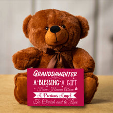 Load image into Gallery viewer, Granddaughter a Blessing Teddy Bear with Message Card, PRICE INCLUDES FREE SHIPPING