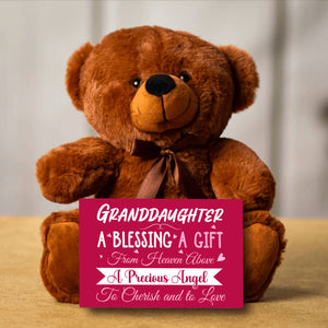 Granddaughter a Blessing Teddy Bear with Message Card, PRICE INCLUDES FREE SHIPPING