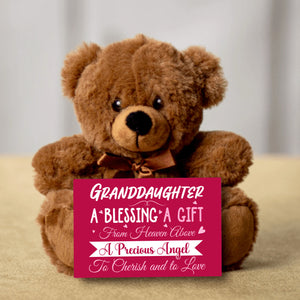 Granddaughter a Blessing Teddy Bear with Message Card, PRICE INCLUDES FREE SHIPPING