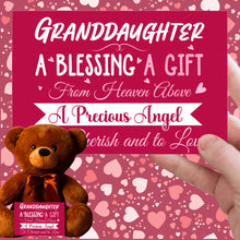 Load image into Gallery viewer, Granddaughter a Blessing Teddy Bear with Message Card, PRICE INCLUDES FREE SHIPPING