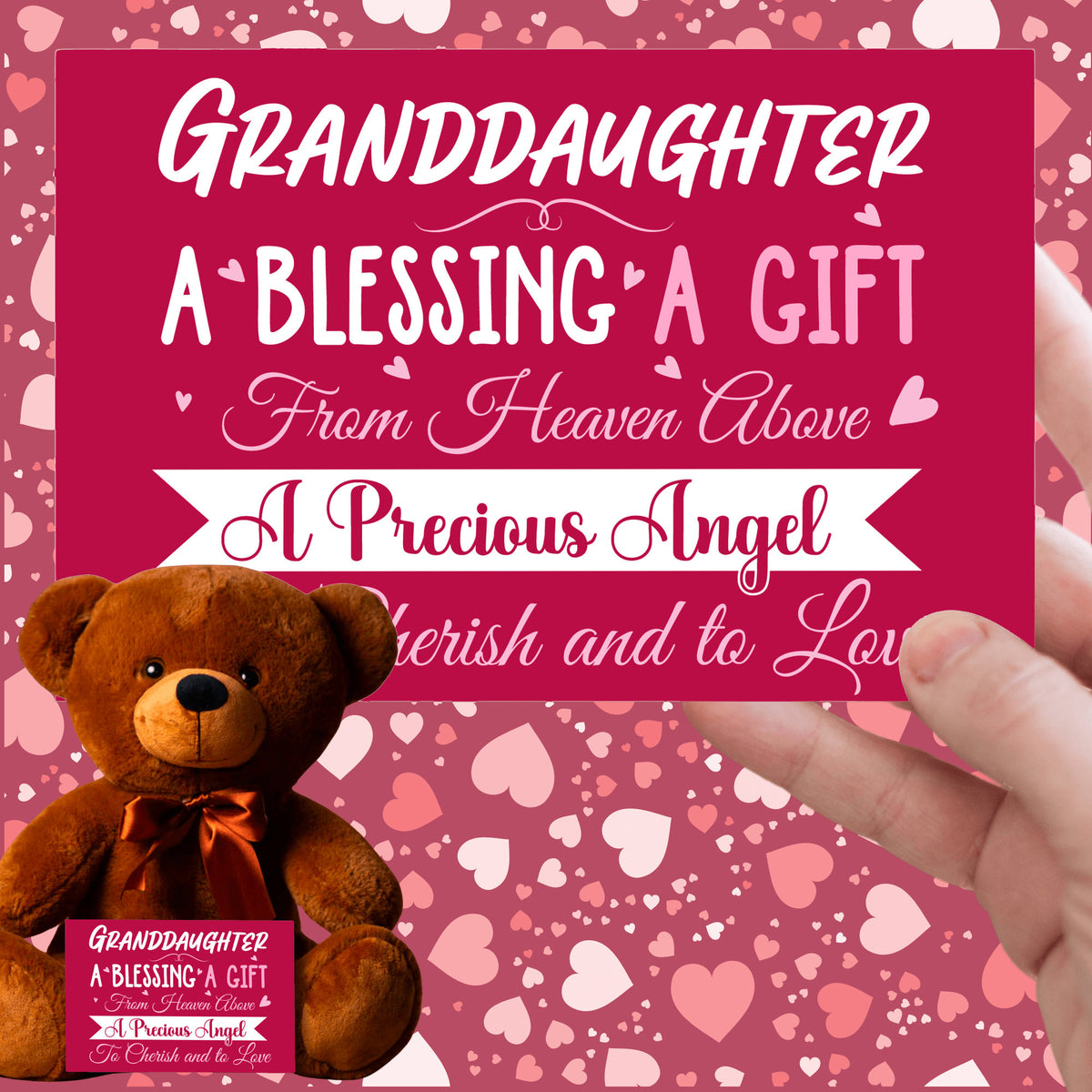 Granddaughter a Blessing Teddy Bear with Message Card, PRICE INCLUDES