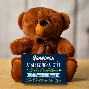 Grandson a Blessing Teddy Bear with Message Card, PRICE INCLUDES FREE SHIPPING
