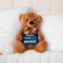 Load image into Gallery viewer, Grandson a Blessing Teddy Bear with Message Card, PRICE INCLUDES FREE SHIPPING