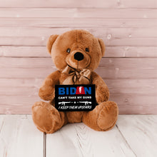 Load image into Gallery viewer, Guns Upstairs Teddy Bear with Message Card, PRICE INCLUDES FREE SHIPPING