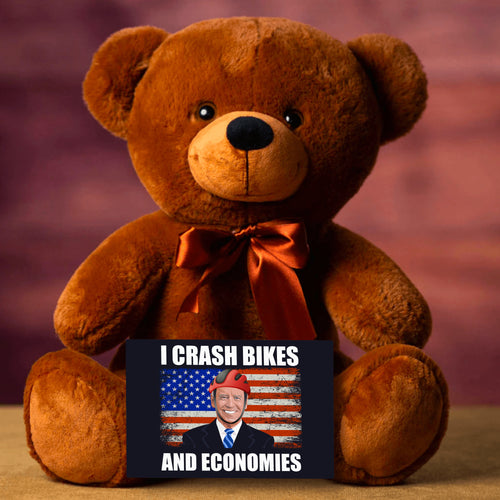 I Crash Bikes Teddy Bear with Message Cards, PRICE INCLUDES FREE SHIPPING