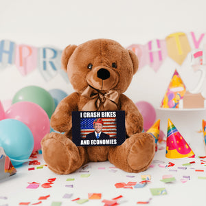 I Crash Bikes Teddy Bear with Message Cards, PRICE INCLUDES FREE SHIPPING