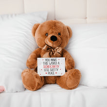 Load image into Gallery viewer, Less Shitty Teddy Bear with Message Card, PRICE INCLUDES FREE SHIPPING