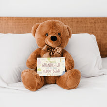 Load image into Gallery viewer, My Favorite Grandchild Teddy Bear with Message Card, PRICE INCLUDES FREE SHIPPING