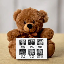 Load image into Gallery viewer, Raised the Bar Teddy Bear with Message Card, PRICE INCLUDES FREE SHIPPING