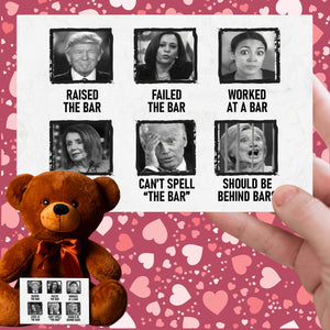 Raised the Bar Teddy Bear with Message Card, PRICE INCLUDES FREE SHIPPING