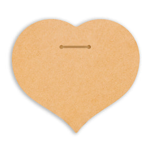 Daddy Loves You - Brown Heart Wooden Canvas - PRICE INCLUDES FREE SHIPPING