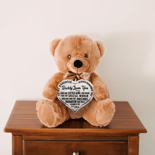 Load image into Gallery viewer, Teddy Bear - Precious Daughter Heart Wooden Sign - PRICE INCLUDES FREE SHIPPING