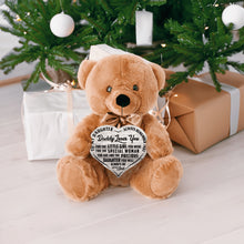 Load image into Gallery viewer, Teddy Bear - Precious Daughter Heart Wooden Sign - PRICE INCLUDES FREE SHIPPING