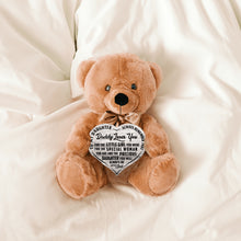 Load image into Gallery viewer, Teddy Bear - Precious Daughter Heart Wooden Sign - PRICE INCLUDES FREE SHIPPING