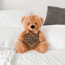 Load image into Gallery viewer, Teddy Bear - Precious Daughter Heart Brown Wooden Sign - PRICE INCLUDES FREE SHIPPING