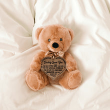 Load image into Gallery viewer, Teddy Bear - Precious Daughter Heart Brown Wooden Sign - PRICE INCLUDES FREE SHIPPING