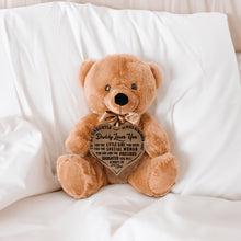 Load image into Gallery viewer, Teddy Bear - Precious Daughter Heart Brown Wooden Sign - PRICE INCLUDES FREE SHIPPING