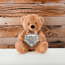 Load image into Gallery viewer, Daddy Loves You - Teddy Bear Heart Wooden Sign - PRICE INCLUDES FREE SHIPPING