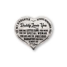 Load image into Gallery viewer, Precious Daughter - Heart Wooden Canvas - PRICE INCLUDES FREE SHIPPING