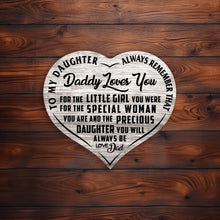 Load image into Gallery viewer, Precious Daughter - Heart Wooden Canvas - PRICE INCLUDES FREE SHIPPING