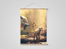 Load image into Gallery viewer, Jesus Running To Protect A Lost Lamb - Hanging Canvas - PRICE INCLUDES FREE SHIPPING