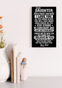 To My Daughter - Stay Strong - Love Dad - PRICE INCLUDES FREE SHIPPING