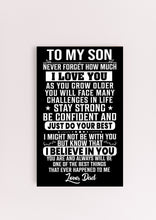 Load image into Gallery viewer, To My Son - Stay Strong - Love Dad - PRICE INCLUDES FREE SHIPPING