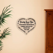 Load image into Gallery viewer, Daddy Loves You -  Brown Heart - PRICE INCLUDES FREE SHIPPING