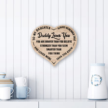 Load image into Gallery viewer, Daddy Loves You -  Brown Heart - PRICE INCLUDES FREE SHIPPING