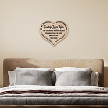 Load image into Gallery viewer, Daddy Loves You -  Brown Heart - PRICE INCLUDES FREE SHIPPING