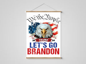 Lets Go Brandon - Hanging Canvas - PRICE INCLUDES FREE SHIPPING