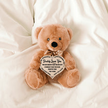 Load image into Gallery viewer, Teddy Bear - Daddy Loves You - Heart Sign - PRICE INCLUDES FREE SHIPPING