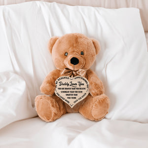 Teddy Bear - Daddy Loves You - Heart Sign - PRICE INCLUDES FREE SHIPPING