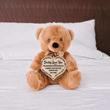 Load image into Gallery viewer, Teddy Bear - Daddy Loves You - Heart Sign - PRICE INCLUDES FREE SHIPPING