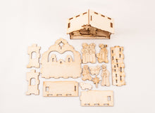 Load image into Gallery viewer, Wooden Nativity Set/Puzzle