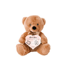 Load image into Gallery viewer, Together No Matter The Miles Teddy Bear with Heart Sign