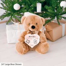 Load image into Gallery viewer, Together No Matter The Miles Teddy Bear with Heart Sign