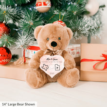 Load image into Gallery viewer, Together No Matter The Miles Teddy Bear with Heart Sign